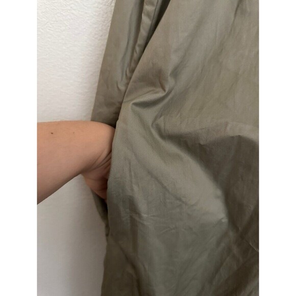 Anine Bing Cosette Twist Neck Halter Dress Shift Green Khaki Cotton Women Medium - Picture 4 of 10